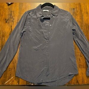 Everlane Charcoal Silk Shirt
